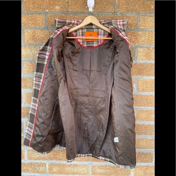 Patrizia Luca  Plaid Wool Blend Coat Small - Picture 7 of 9